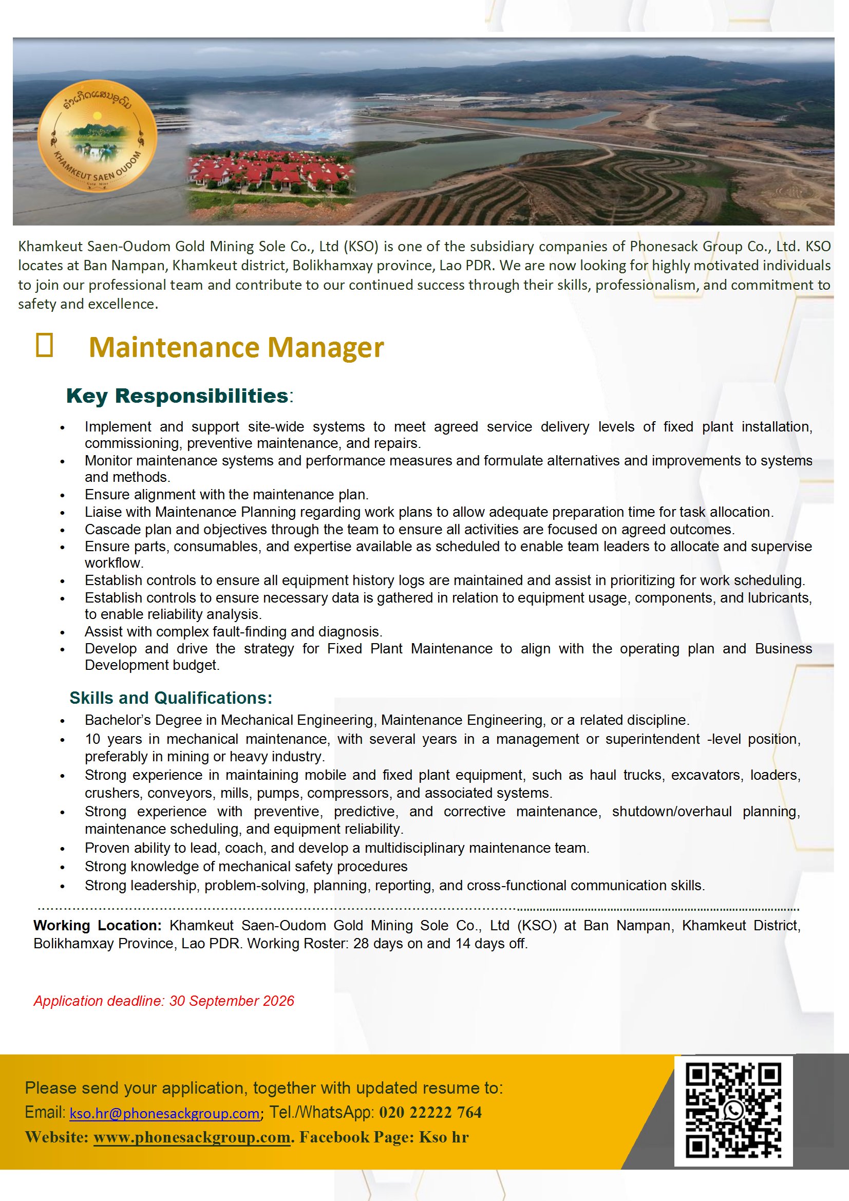 Maintenance Manager